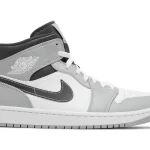 Jordan 1 Mid 'Light Smoke Grey'