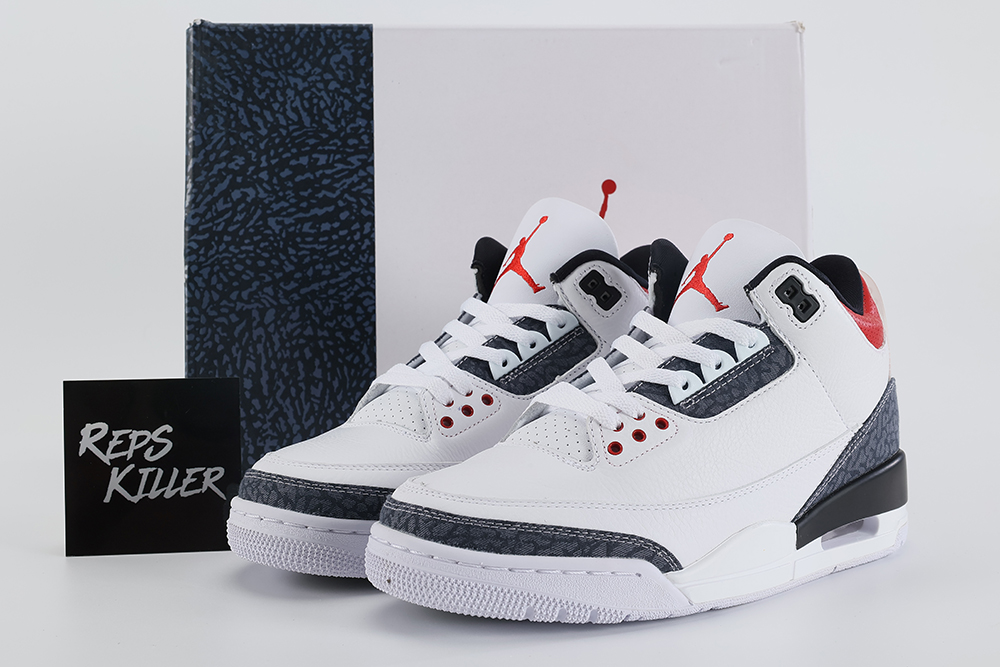 Air Jordan 3 Retro Denim SE 'Fire Red' Replica