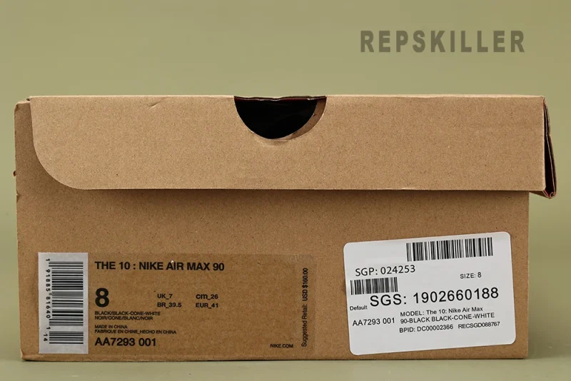 Off-White x Air Max 90 'Black' Replica - Image 12