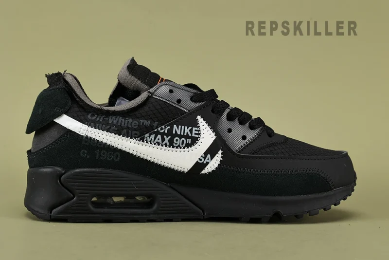 Off-White x Air Max 90 'Black' Replica - Image 4