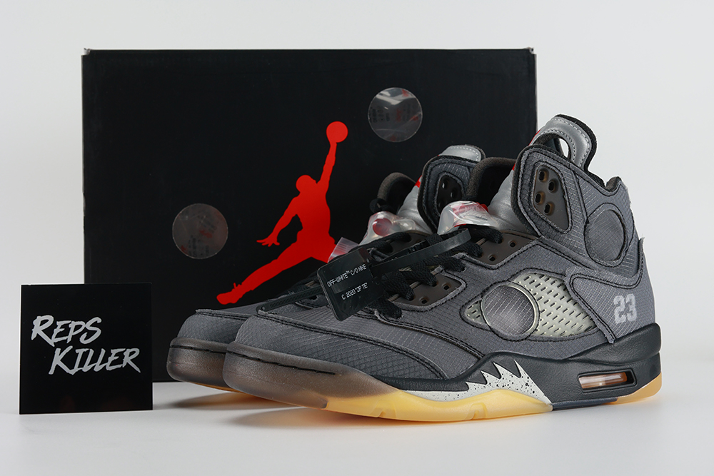 Off-White x Air Jordan 5 Retro SP 'Muslin' Replica