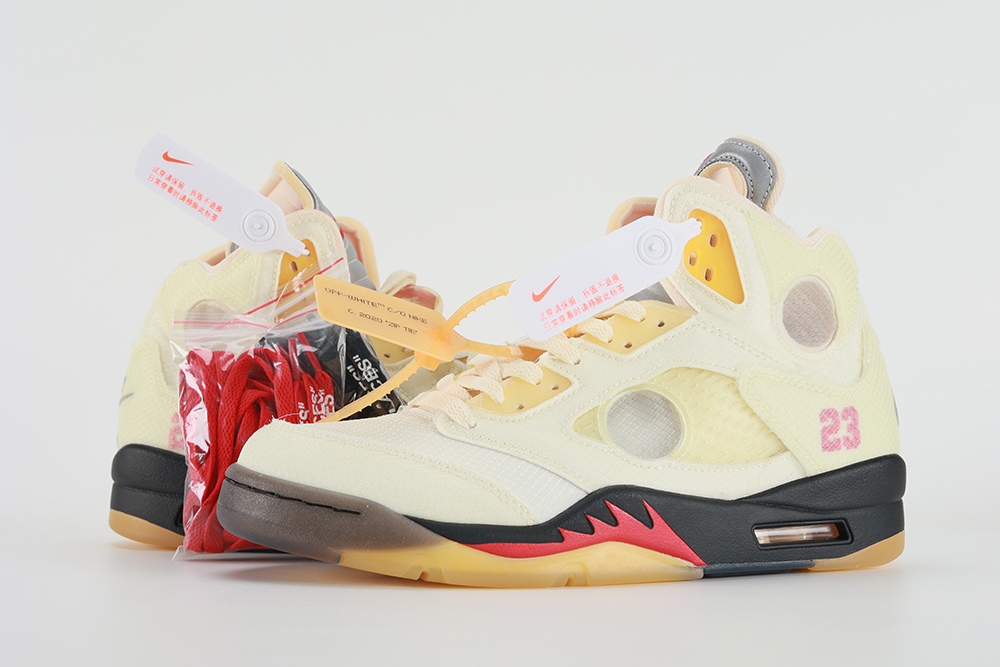 Off-White x Air Jordan 5 SP 'Sail' Replica