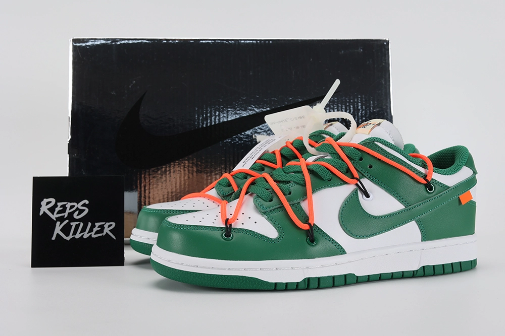 off-white-x-dunk-low-'pine-green'-replica