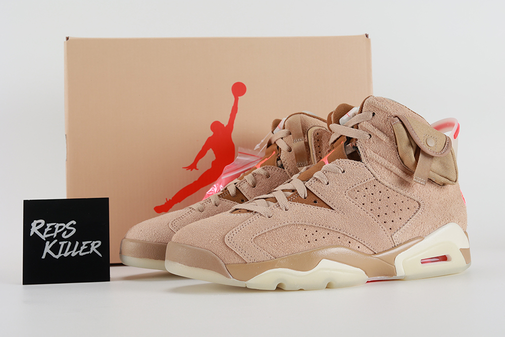 Travis Scott x Air Jordan 6 Retro 'British Khaki' Replica