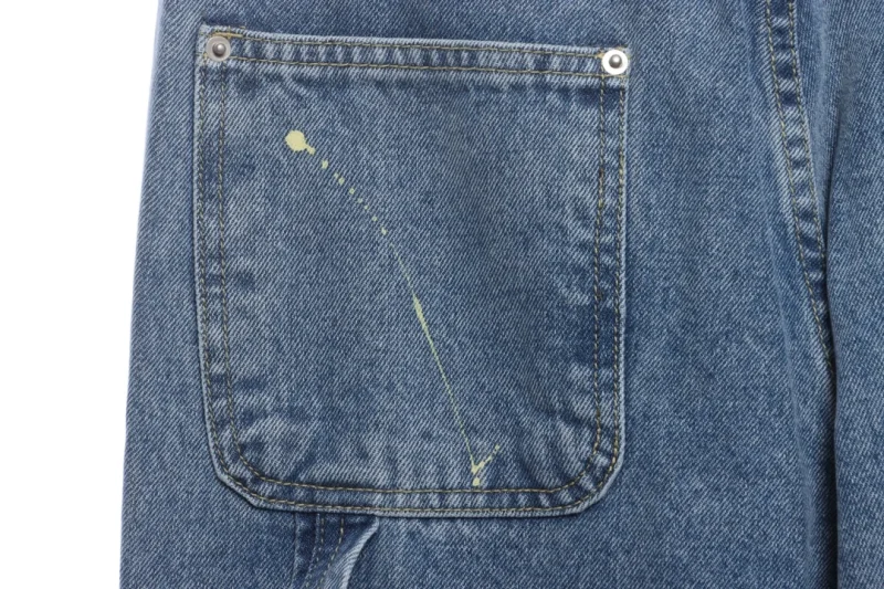 Ink splicing collision denim pants - Image 2