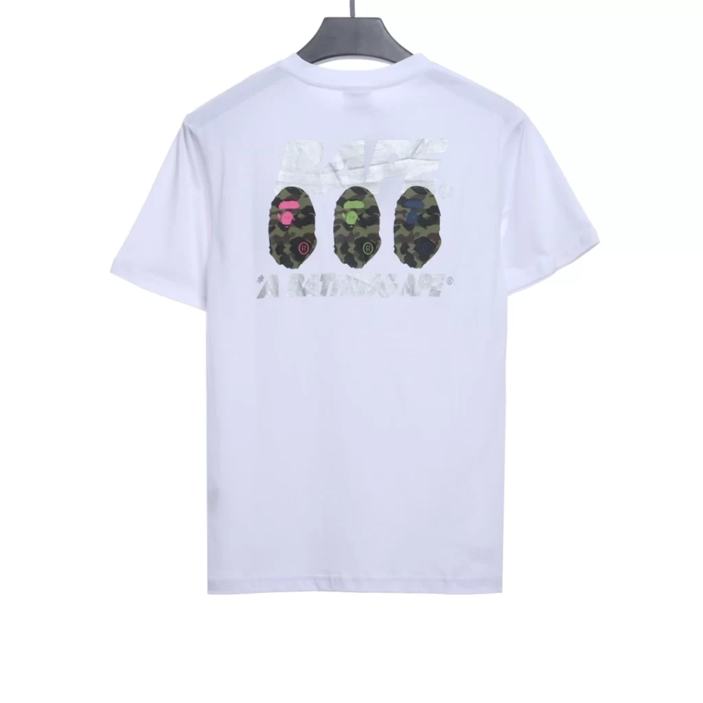 Reflective letter print short sleeve