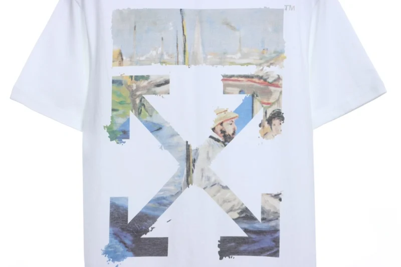 Oil painting print short sleeve - Image 5