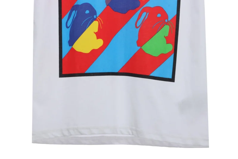 Year of the Rabbit color overlap print T-shirts - Image 3