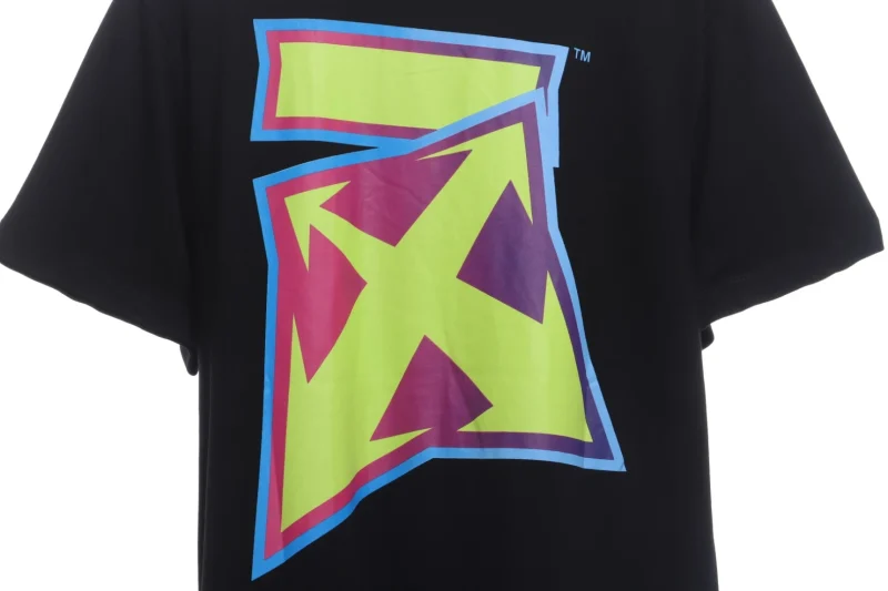 3D three-dimensional dazzling colorful graffiti arrow short sleeve - Image 5