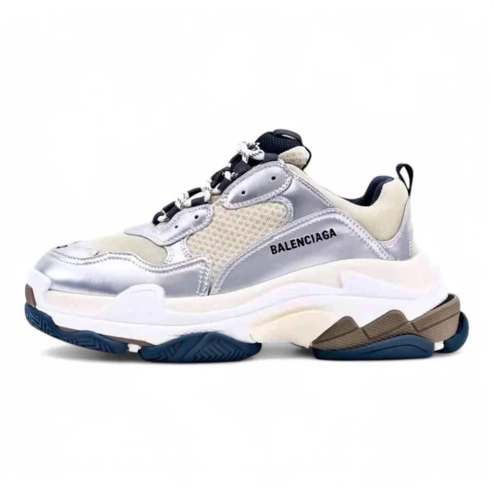 Triple s Beige Silver Replica