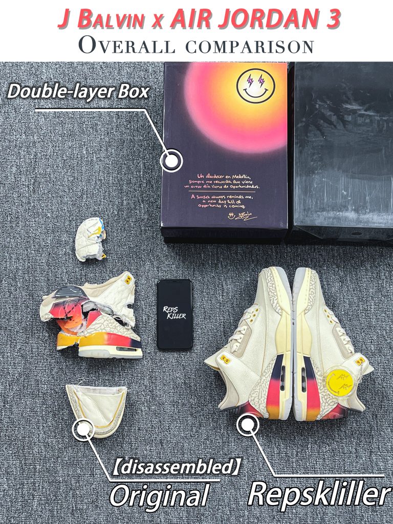 J. Balvin x Air Jordan 3 Retro 'Medell&iacute;n Sunset' Reps