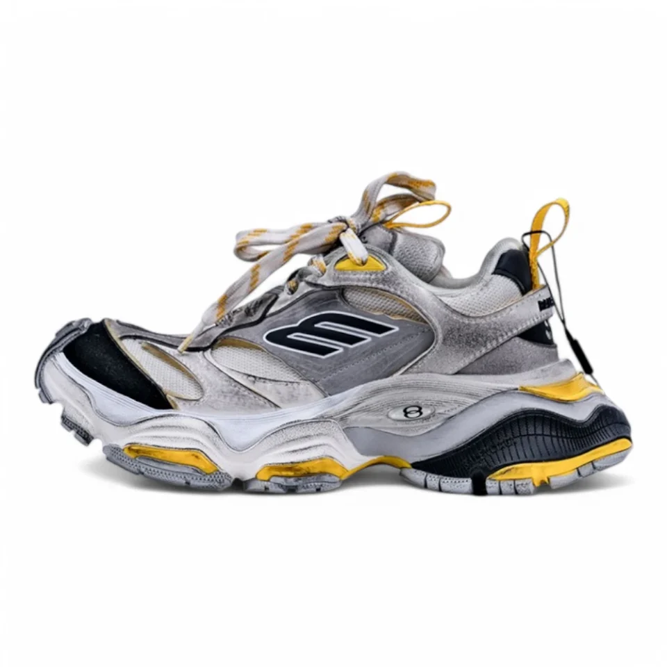 Cargo Sneaker 'Worn-Out-Grey Yellow' Replica