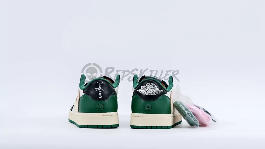 Travis Scott x Air Jordan 1 Low Custom Green Replica