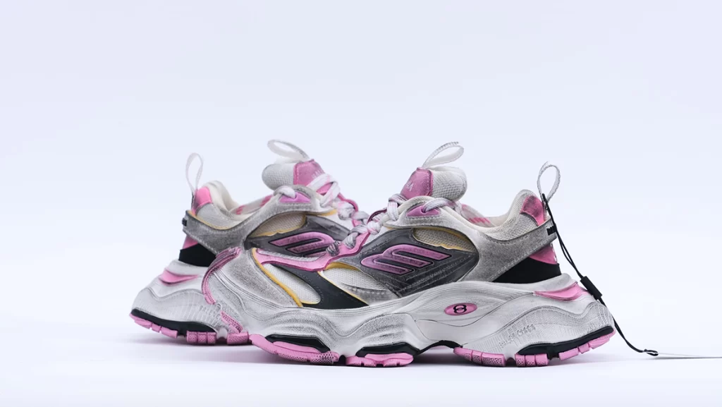 Balenciaga Cargo Sneaker Grey White Pink Replica