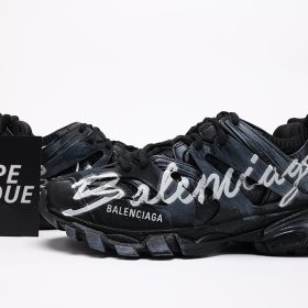 Balenciaga Track Signature Sneaker in Black/white