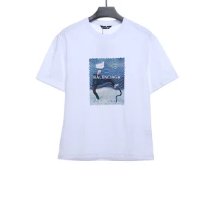 Abstract Character Stamp Short Sleeve