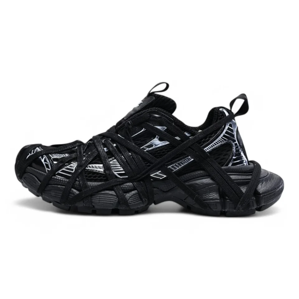 Balenciaga MEN"S 3XL EXTREME LACE SNEAKER IN Black/White Replica