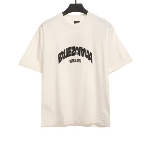 Reverse Embroidered Letter Short Sleeve