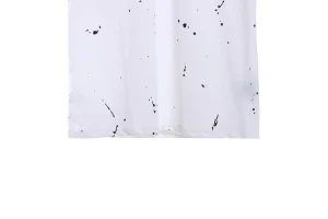 Splash Ink Letter Print Destroyed Short Sleeve