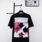 Off-White Graffiti Red Arrow Print T-Shirt