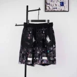 Off-White Starry Sky Fireworks Print Shorts