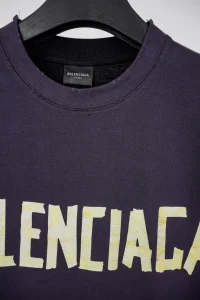 Balenciaga 3B Yellow Tape Double Splicing Print T-shirt