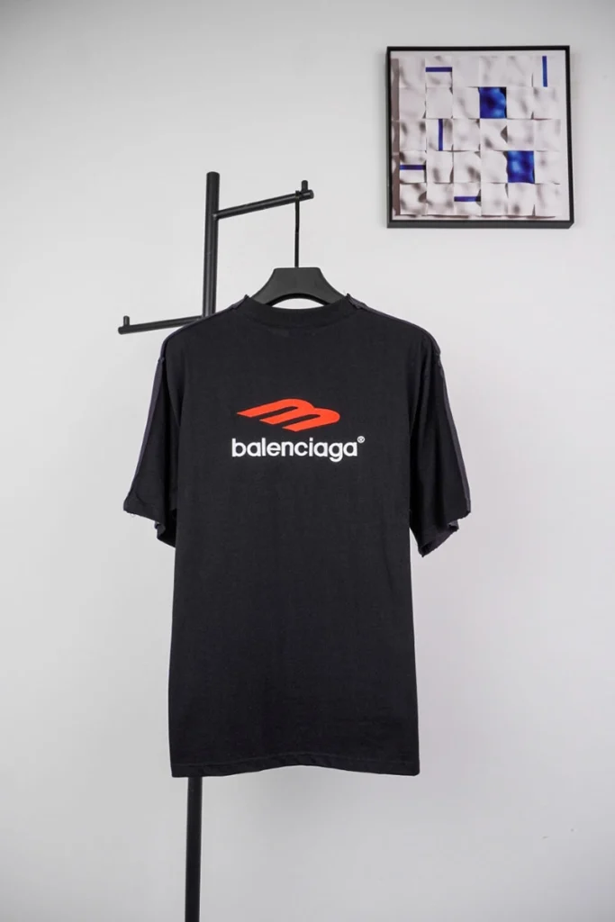 Balenciaga 3B Yellow Tape Double Splicing Print T-shirt