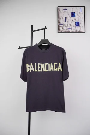 Balenciaga 3B Yellow Tape Double Splicing Print T-shirt