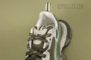 3XL Dark Green Light Beige Men's Replica Sneakers