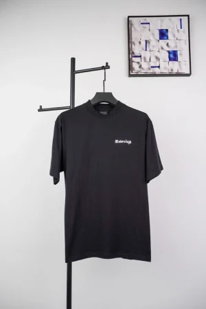 Balenciaga BB Ink-Splashed Print T-Shirt