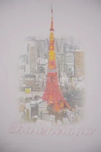 Balenciaga Eiffel Tower Print T-shirt