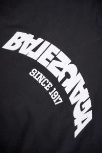 Balenciaga Reverse Logo Embroidered T-Shirt