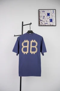 Balenciaga Double B Mud-Dyed Distressed Print T-shirt