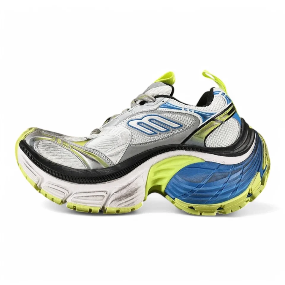 10XL Niedrige Sneaker 'White Yellow Blue' Replica