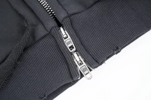 Balenciaga Distressed Effect Zipped Hoodie