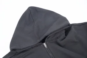 Balenciaga Distressed Effect Zipped Hoodie