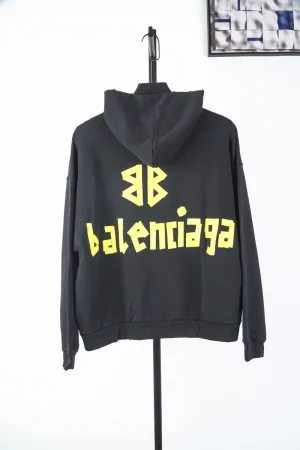 Balenciaga Distressed Effect Zipped Hoodie