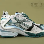 Runner Sneaker White Green Blue