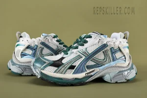 Balenciaga Runner Sneaker White Green Blue