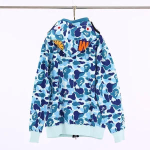 BAPE Camo Shark Full Zip Hoodie Blue