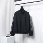 Fuzzy Logo Printed Sports Jacket