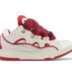 Lanvin Curb Sneakers White & Red