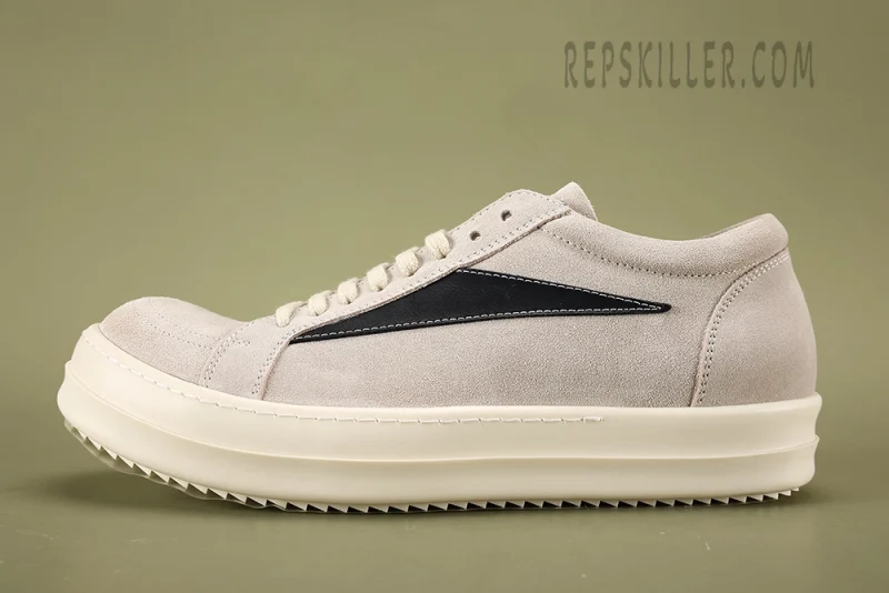 Rick Owens - Vintage Sneaker In Milk & Black