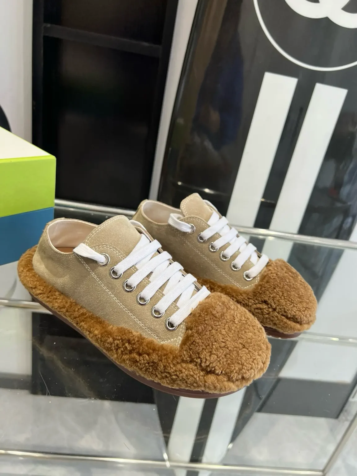 M@RNI Red Teddy Tennis Sneaker 4 Color
