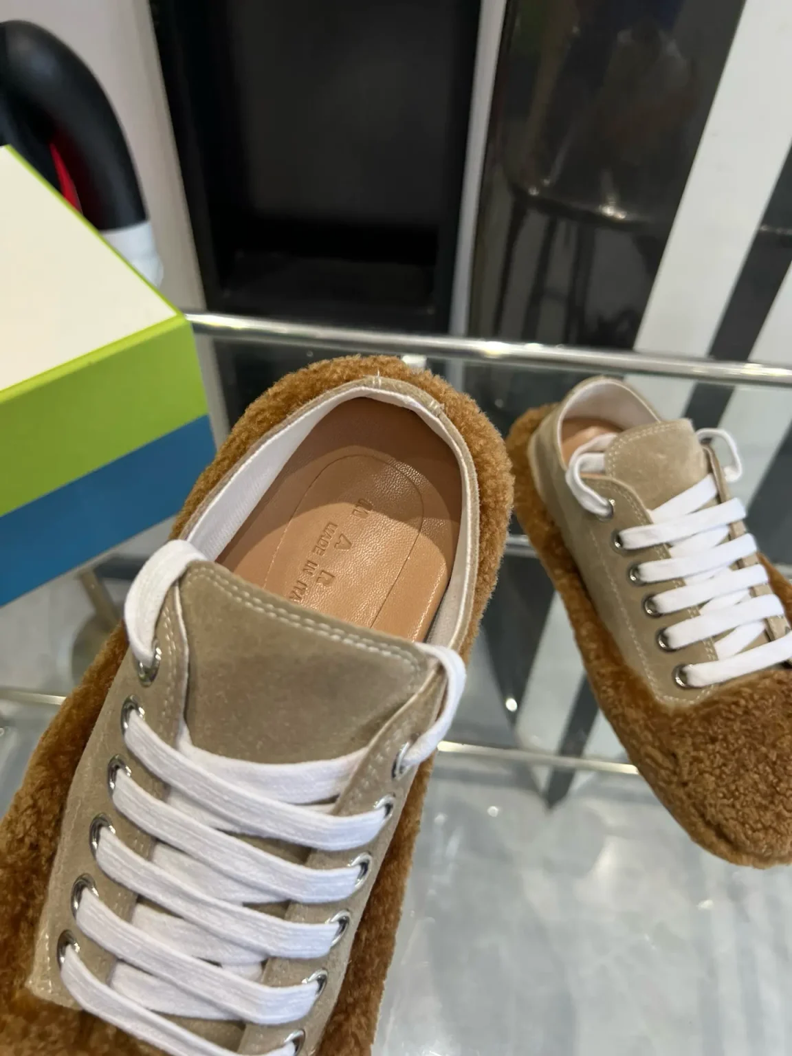 M@RNI Red Teddy Tennis Sneaker 4 Color