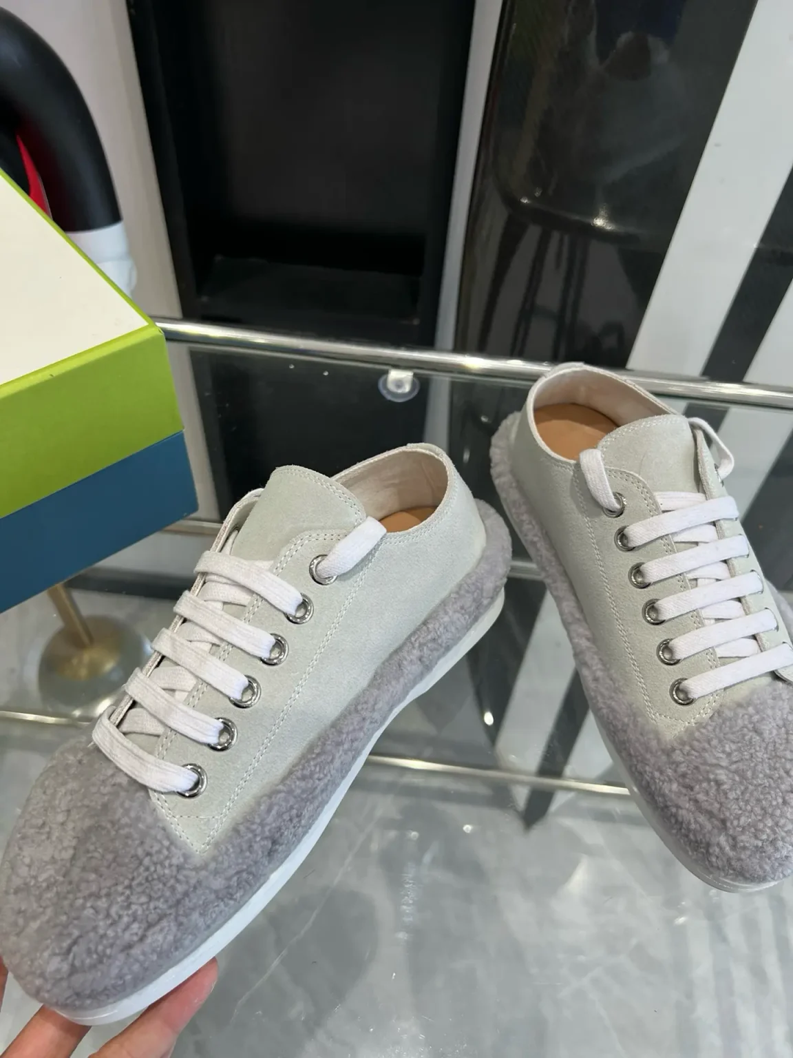 M@RNI Red Teddy Tennis Sneaker 4 Color