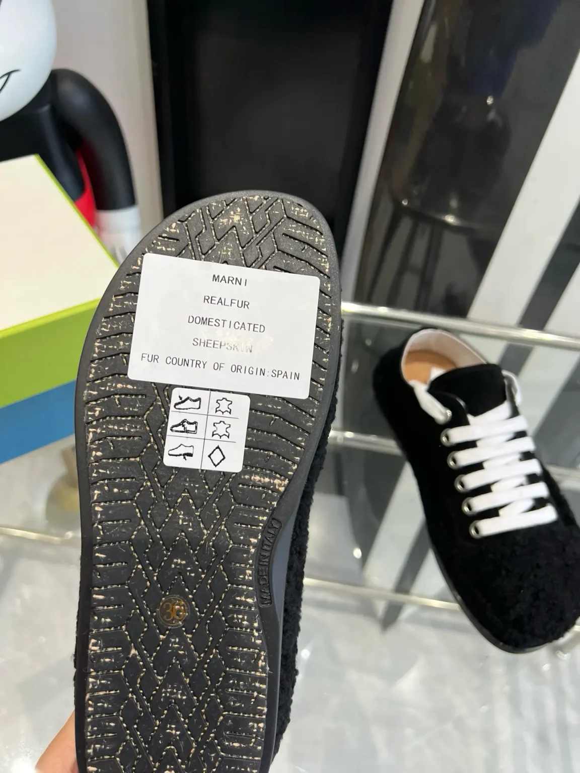 M@RNI Red Teddy Tennis Sneaker 4 Color