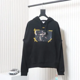 Off White Madonna Print Hoodie