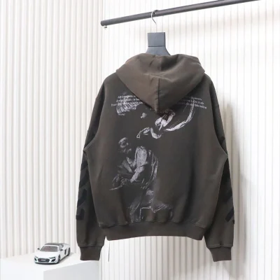 Off White Old Man Print Hoodie