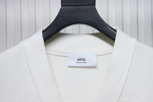 Ami Logo Cardigan Sweater